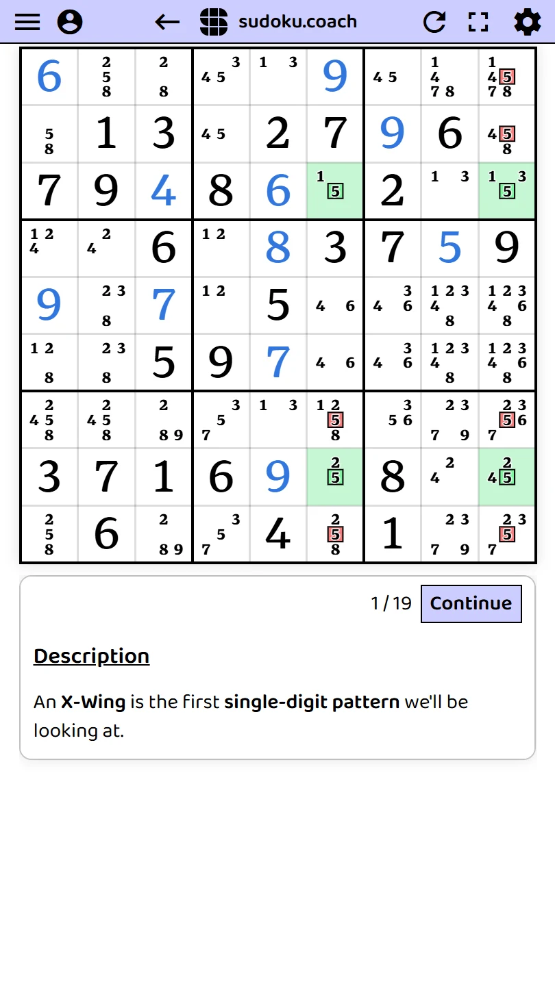 sudoku.coach screenshot