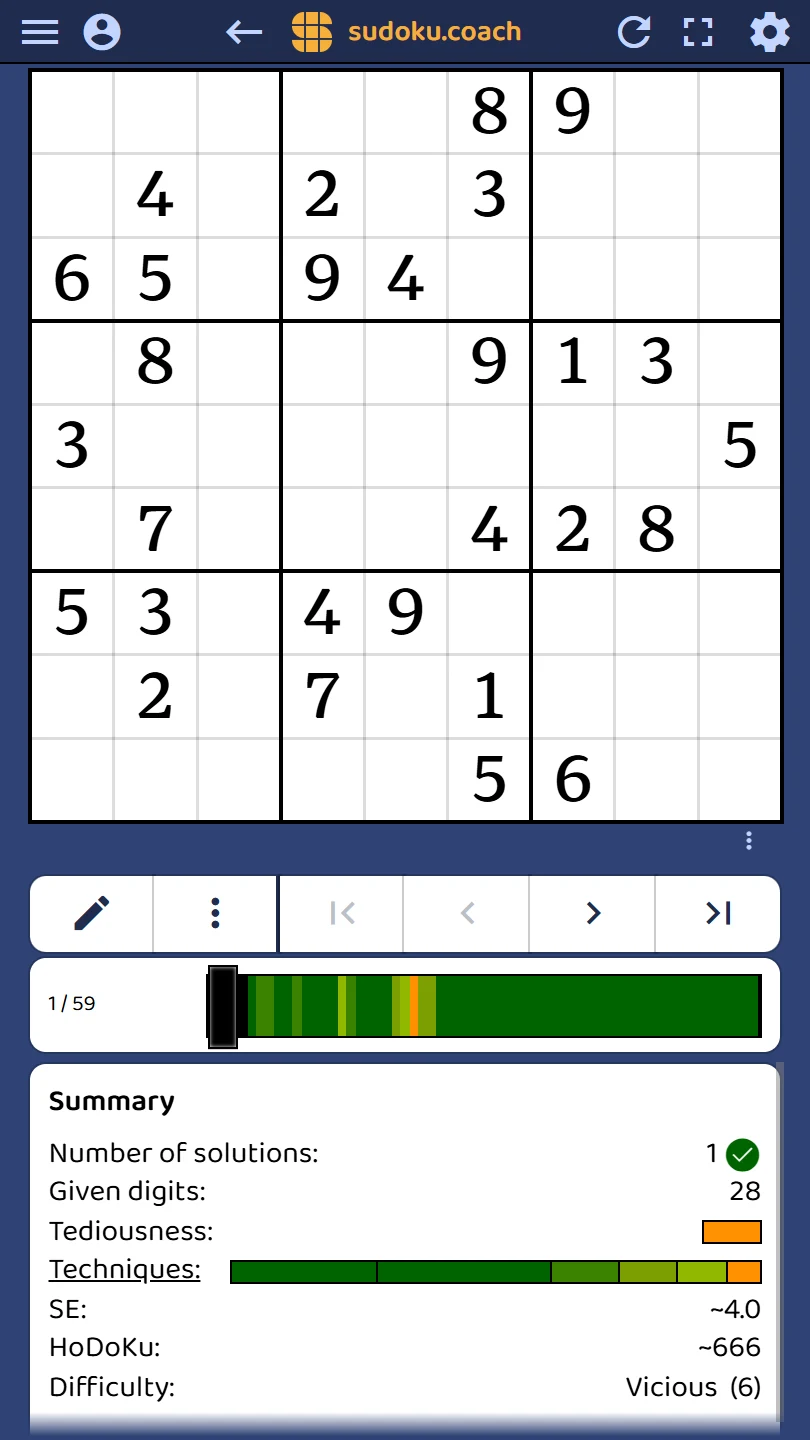sudoku.coach screenshot